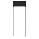Porta-Geladeira 83 cm 1 Porta Basculante Branco/Preto Lux Madesa