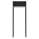 Porta-Geladeira 83 cm 1 Porta Basculante Preto/Branco/Preto Lux Madesa