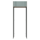 Porta-Geladeira 83 cm 1 Porta Basculante Cinza/Rustic/Cinza Lux Madesa