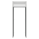 Porta-Geladeira 83 cm 1 Porta Basculante Cinza/Branco/Cinza Agata Madesa