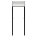 Porta-Geladeira 83 cm 1 Porta Basculante Preto/Branco/Preto Lux Madesa