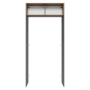 Porta-Geladeira 103 cm 1 Porta Basculante Cinza/Rustic/Cinza Agata Madesa