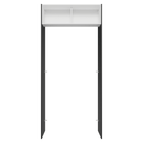 Porta-Geladeira 103 cm 1 Porta Basculante Preto/Branco/Preto Agata Madesa