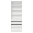 Guarda-Roupa Modulado 2 Portas 4 Gavetas Branco Neo Madesa