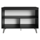 Balcão de Cozinha 120 cm 2 Portas Com Pés Preto Nice Madesa