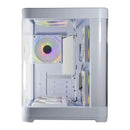 Gabinete Gamer K-Mex Aquário Curvo CG-W1AG Branco Vidro Temperado