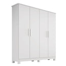 Guarda-Roupa Solteiro 4 Portas 2 Gavetas MDF Nina Bianchi