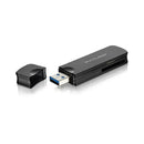 LEITOR DE CARTÃO DE MEMÓRIA SD PORTÁTIL USB 3.0 PRETO