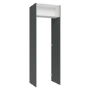 Porta-Geladeira 73 cm 1 Porta Basculante Cinza/Branco/Cinza Agata Madesa