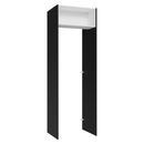 Porta-Geladeira 73 cm 1 Porta Basculante Preto/Branco/Preto Glamy Madesa