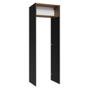 Porta-Geladeira 73 cm 1 Porta Basculante Preto/Rustic/Preto Agata Madesa