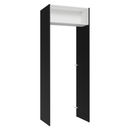 Porta-Geladeira 83 cm 1 Porta Basculante Preto/Branco/Preto Agata Madesa