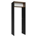 Porta-Geladeira 83 cm 1 Porta Basculante Preto/Rustic/Preto Agata Madesa