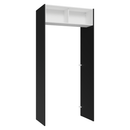 Porta-Geladeira 103 cm 1 Porta Basculante Preto/Branco/Preto Agata Madesa