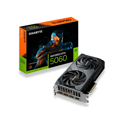 Placa de Vídeo Gigabyte GeForce RTX 5060 Windforce 8GB GDDR7 – Alto Desempenho para Games e Ray Tracing