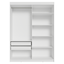Guarda-Roupa Closet 2 Gavetas 121 cm Branco Venus Madesa