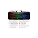 Teclado Gamer K-MEX Fusion Color KM-M712 RGB / Rainbow ABNT2 Preto