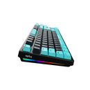 Teclado Mecânico Gamer Iara Obsidian Aqua RGB Hotswap ABNT 80% Switch Blue Huano