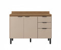 Balcão de Cozinha 3 Portas 2 Gavetas 120cm Com Tampo Firenze Demóbile