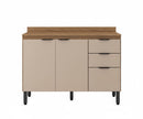 Balcão de Cozinha 3 Portas 2 Gavetas 120cm Com Tampo Firenze Demóbile