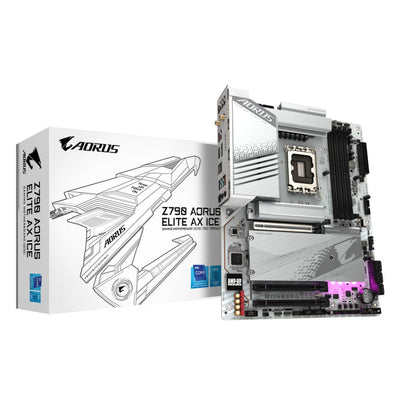 Placa Mãe Gigabyte Z790M AORUS Elite AX ICE DDR5 | LGA 1700 White Build